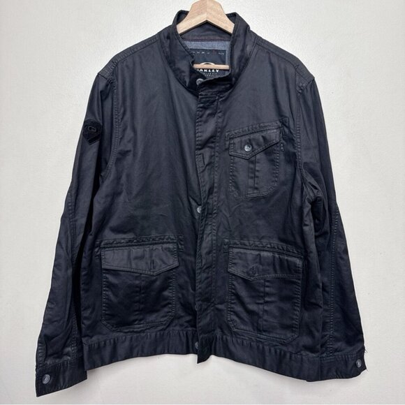 Oakley Other - Oakley Mens Xlarge Cotton Full Zip Utility Pocket Black Jacket